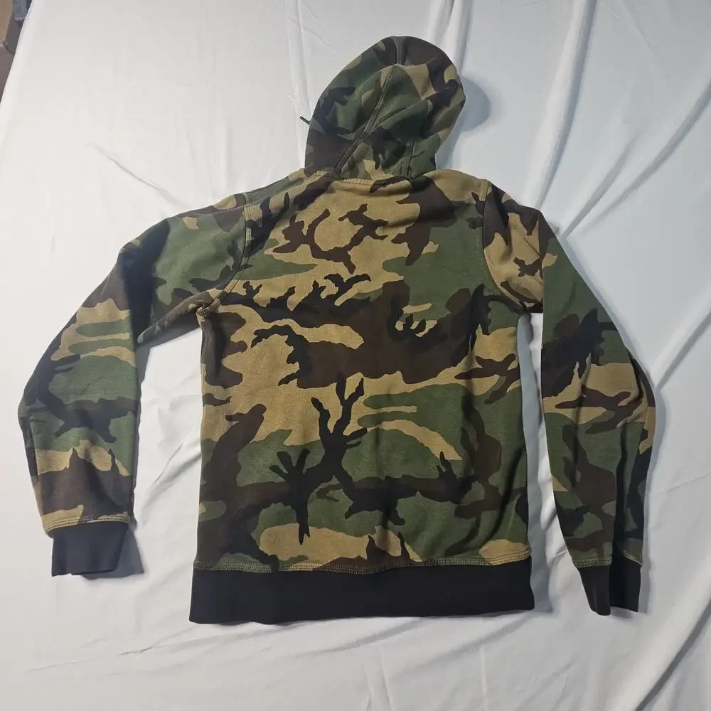 Nike Mens Camo Full Zip Hoodie Woodland Camouflage Sweatshirt Jacket Small